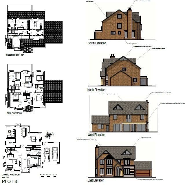 a diagram of a three story house.