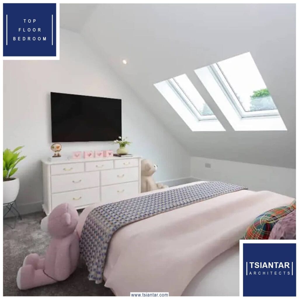 A bedroom with a TV and bed located in Manchester at The Chippings - Sale.